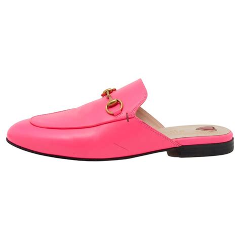 gucci mules neon pink|farfetch Gucci mules.